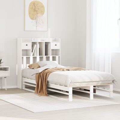 Cama Con Estantería Sin Colchón Madera Maciza De Pino 90x190 Cm Vidaxl Cama Con Estantería Sin Colchón Madera Maciza De Pino 90x190 Cm Vidaxl