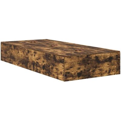Cama con Almacenamiento Roble Ahumado 75x190 cm - Cama con Cajón Cama con Almacenamiento Roble Ahumado 75x190 cm - Cama con Cajón