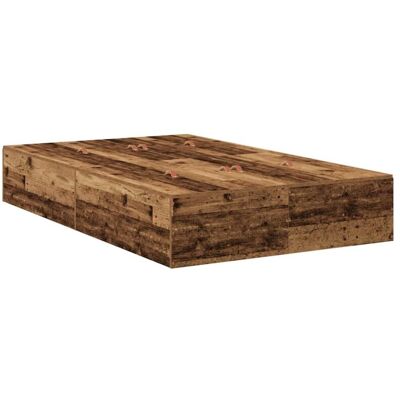 Cama con almacenamiento de madera reciclada - Estructura de Cama Vidaxl Cama con almacenamiento de madera reciclada - Estructura de Cama Vidaxl