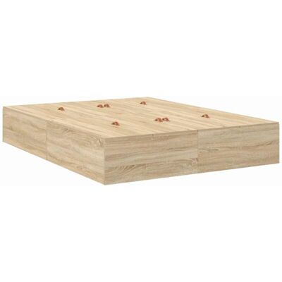 Estructura de Cama VidaXL con Almacenamiento en Roble Sonoma - Moderna y Duradera Estructura de Cama VidaXL con Almacenamiento en Roble Sonoma - Moderna y Duradera
