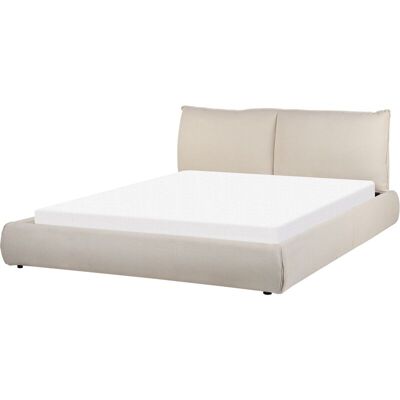 Cama King Size Beig de Beliani con Tapizado - Estilo Clásico Cama King Size Beig de Beliani con Tapizado - Estilo Clásico