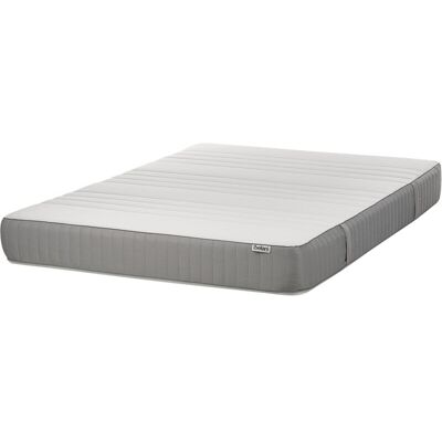 Colchón de espuma viscoelástica Beliani - Blanco y gris, tamaño doble, funda extraíble Colchón de espuma viscoelástica Beliani - Blanco y gris, tamaño doble, funda extraíble