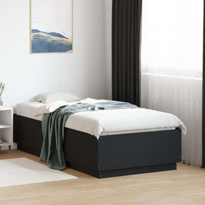 Estructura Cama Con Luces Led Madera Ingeniería Negro 90x190 Cm Vidaxl Estructura Cama Con Luces Led Madera Ingeniería Negro 90x190 Cm Vidaxl