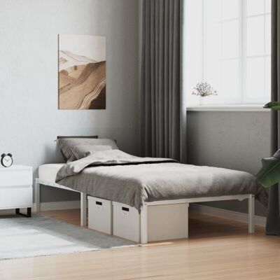 Estructura de cama metálica blanca 100x190 cm - Tipo de cama Estructura de cama metálica blanca 100x190 cm - Tipo de cama