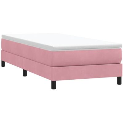 Cama de Terciopelo Rosa con Base de Lamas - Cama Cama de Terciopelo Rosa con Base de Lamas - Cama