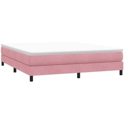 vidaXL Cama Rosa 180x210cm Terciopelo Soporte Lamas - Cama vidaXL Cama Rosa 180x210cm Terciopelo Soporte Lamas - Cama
