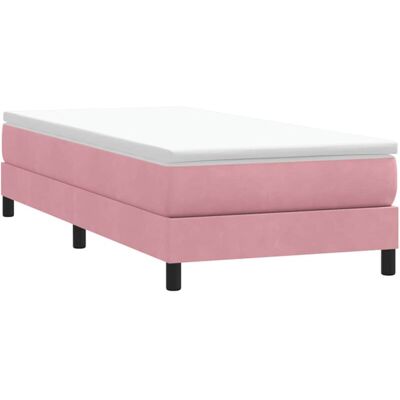 Cama box spring sin colchón rosa - 100x220 cm vidaXL Cama box spring sin colchón rosa - 100x220 cm vidaXL
