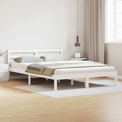 Cama de Pino Blanco Vidaxl 160x210 cm Cama de Pino Blanco Vidaxl 160x210 cm