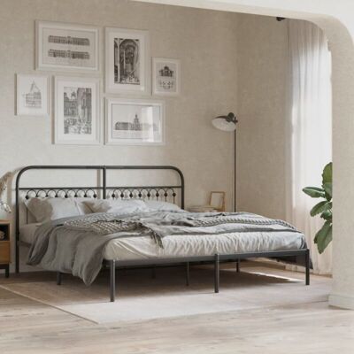 Estructura de cama de metal vidaXL con cabecero - Tipo de cama Estructura de cama de metal vidaXL con cabecero - Tipo de cama