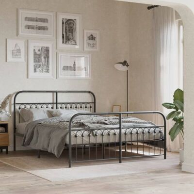 Estructura de cama metálica con cabecera y piecero - Tipo de cama Estructura de cama metálica con cabecera y piecero - Tipo de cama