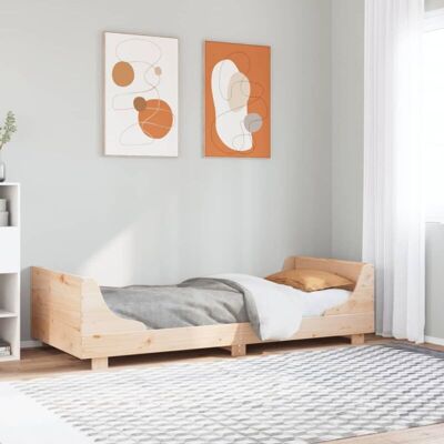 Estructura De Cama Sin Colchón Madera Maciza De Pino 100x200 Cm Vidaxl Estructura De Cama Sin Colchón Madera Maciza De Pino 100x200 Cm Vidaxl