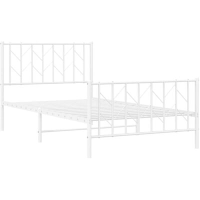 Estructura de cama de metal blanca vidaXL - 100x200 cm - Cama Estructura de cama de metal blanca vidaXL - 100x200 cm - Cama