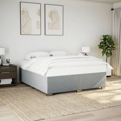 Cama Sin Colchón Tela Gris Claro 180x200 Cm Vidaxl Cama Sin Colchón Tela Gris Claro 180x200 Cm Vidaxl