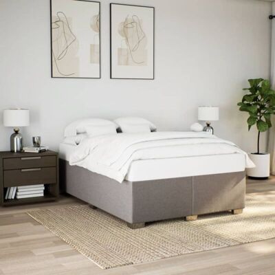 Cama Sin Colchón Tela Gris Taupe 160x200 Cm Vidaxl Cama Sin Colchón Tela Gris Taupe 160x200 Cm Vidaxl