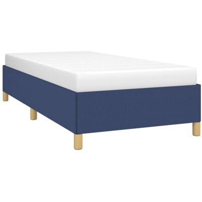 Estructura De Cama Sin Colchón Tela Azul 100x200 Cm Vidaxl Estructura De Cama Sin Colchón Tela Azul 100x200 Cm Vidaxl