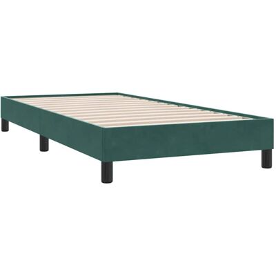 vidaXL Estructura de cama - Terciopelo verde oscuro - 80x210cm vidaXL Estructura de cama - Terciopelo verde oscuro - 80x210cm