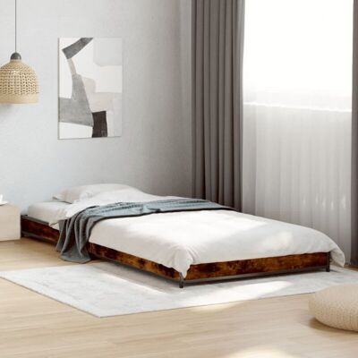 Estructura de cama de roble ahumado 100x200 cm - Tipo de cama Estructura de cama de roble ahumado 100x200 cm - Tipo de cama