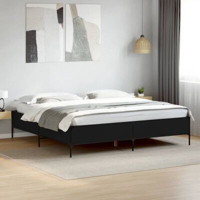 Estructura de cama negra 200x200 cm vidaXL - Estructura de cama Estructura de cama negra 200x200 cm vidaXL - Estructura de cama