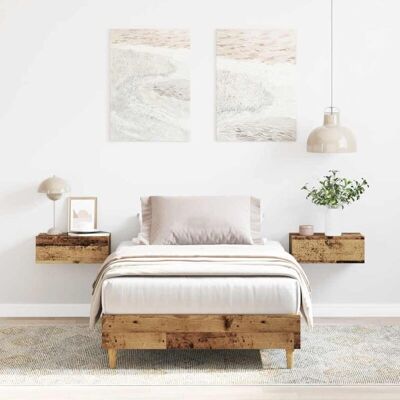 Vidaxl - Estructura De Cama Sin Colchón Madera Vieja 75x190 Cm Madera Vidaxl - Estructura De Cama Sin Colchón Madera Vieja 75x190 Cm Madera