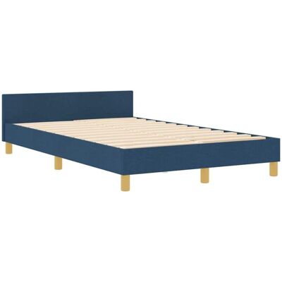 Estructura de Cama Azul Tapizada VidaXL - Muebles para Dormitorio Estructura de Cama Azul Tapizada VidaXL - Muebles para Dormitorio