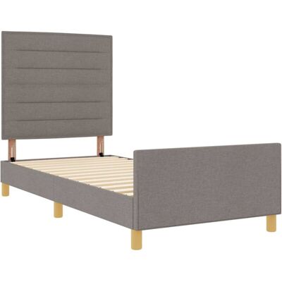 Vidaxl - Estructura de Cama Taupe 100x200 cm Moderna Vidaxl - Estructura de Cama Taupe 100x200 cm Moderna