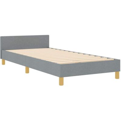 Vidaxl - Estructura de cama gris claro 90x190 cm tela Vidaxl - Estructura de cama gris claro 90x190 cm tela