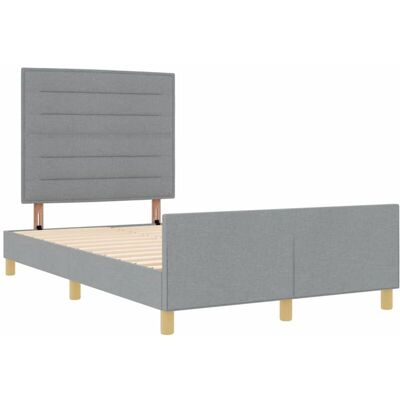 Estructura de Cama Vidaxl - 140x200 cm - Gris Claro - Estructura de Cama Estructura de Cama Vidaxl - 140x200 cm - Gris Claro - Estructura de Cama