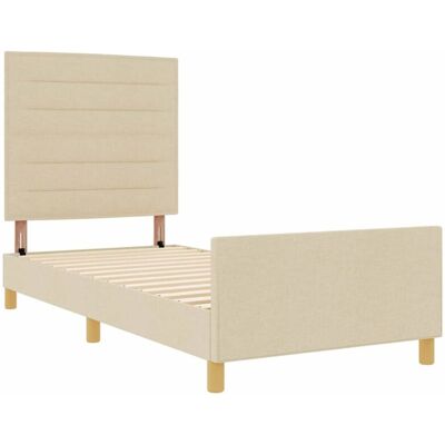 Estructura de Cama Crema 100x200 cm de Vidaxl - Cama Estructura de Cama Crema 100x200 cm de Vidaxl - Cama