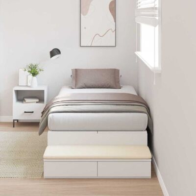 Cama con Almacenamiento VidaXL, Blanca 100x200 cm - Cama Cama con Almacenamiento VidaXL, Blanca 100x200 cm - Cama