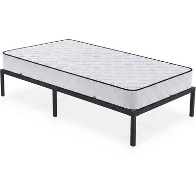 AKORD Cama Plegable De Metal 100x200 Cm Con Colchón Cama De Invitados Ahorra Espacio Con Estructura Y Somier De Láminas Negro 6 Patas 10 Láminas AKORD Cama Plegable De Metal 100x200 Cm Con Colchón Cama De Invitados Ahorra Espacio Con Estructura Y Somier De Láminas Negro 6 Patas 10 Láminas