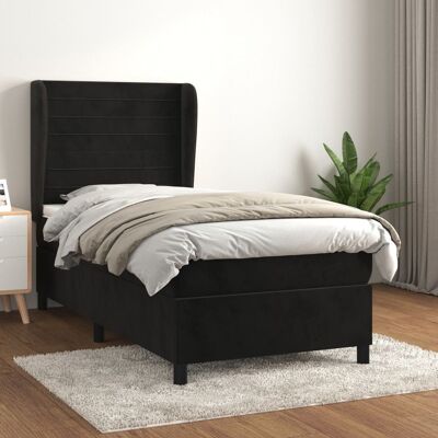 Maisonchic Cama negra terciopelo 100x200cm - Cama Maisonchic Cama negra terciopelo 100x200cm - Cama