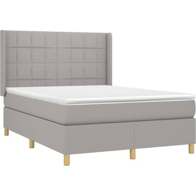 Cama de muelles gris claro - vidaXL Cama de muelles gris claro - vidaXL