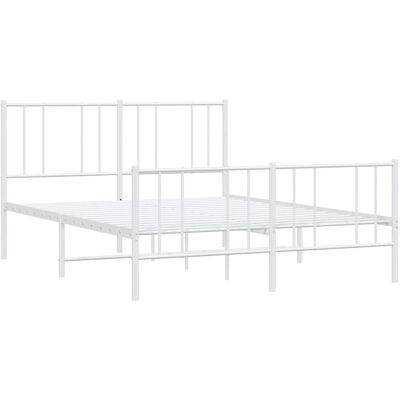 Estructura de cama de metal vidaXL con cabecero - Tipo: estructura, Color: blanco, Tamaño: 140x200 cm Estructura de cama de metal vidaXL con cabecero - Tipo: estructura, Color: blanco, Tamaño: 140x200 cm