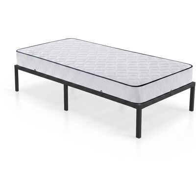 AKORD Cama Plegable De Metal 90x190 Cm Con Colchón Cama De Invitados Ahorra Espacio Con Estructura Y Somier De Láminas Negro 6 Patas 10 Láminas AKORD Cama Plegable De Metal 90x190 Cm Con Colchón Cama De Invitados Ahorra Espacio Con Estructura Y Somier De Láminas Negro 6 Patas 10 Láminas