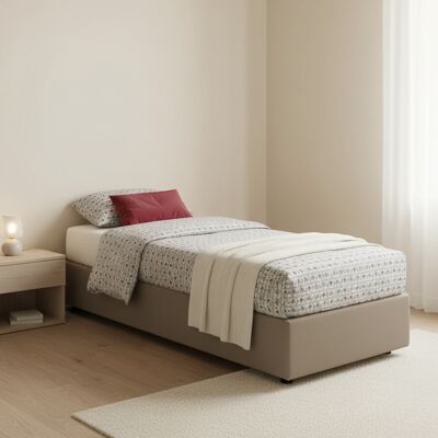 Cama de almacenamiento DMORA Lucia - Eco-piel, Made in Italy, Apertura frontal Cama de almacenamiento DMORA Lucia - Eco-piel, Made in Italy, Apertura frontal