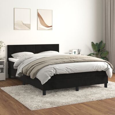 Cama de Terciopelo Negro 140x190 cm - cama Cama de Terciopelo Negro 140x190 cm - cama