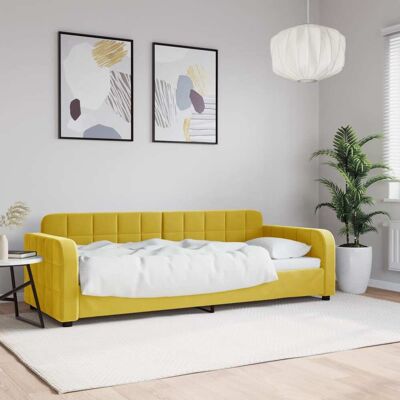 vidaXL Sofá Cama Terciopelo Amarillo 80x200 cm - Sofá Cama vidaXL Sofá Cama Terciopelo Amarillo 80x200 cm - Sofá Cama