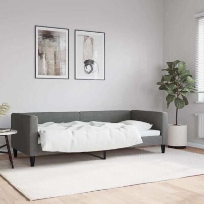 vidaXL Sofá Cama - 80x200 cm, Gris Oscuro, Modern, Resistente vidaXL Sofá Cama - 80x200 cm, Gris Oscuro, Modern, Resistente