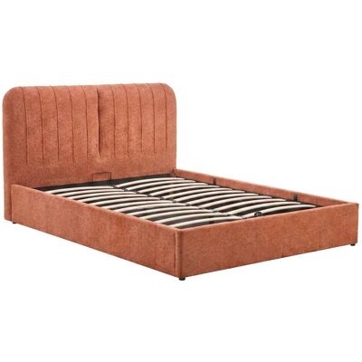 Cama Con Cajones Cala Rectangular 160 X 200 Cm, Color Terracota - Atmosphera Créateur D'Intérieur Cama Con Cajones Cala Rectangular 160 X 200 Cm, Color Terracota - Atmosphera Créateur D'Intérieur