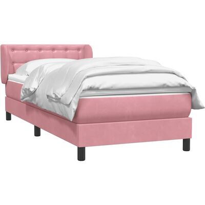 vidaXL Cama Box Rosa Terciopelo 80x220 cm - Cama vidaXL Cama Box Rosa Terciopelo 80x220 cm - Cama