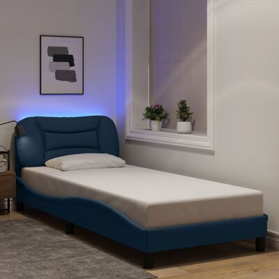 Estructura de cama con luces LED azul 90x190 cm Vidaxl Estructura de cama con luces LED azul 90x190 cm Vidaxl