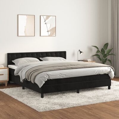 vidaXL Cama de Terciopelo 160x200 cm - Apoyo y Comodidad vidaXL Cama de Terciopelo 160x200 cm - Apoyo y Comodidad