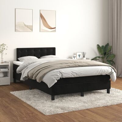 Cama de Terciopelo Negro con Almacenamiento - cama Cama de Terciopelo Negro con Almacenamiento - cama