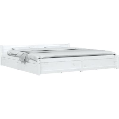 Estructura De Cama Con Cajones Blanco 180x200 Cm Vidaxl Estructura De Cama Con Cajones Blanco 180x200 Cm Vidaxl