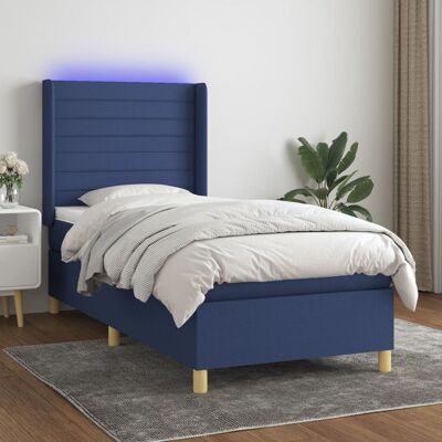 Cama tapizada azul con LED VIDAXL - Cama Cama tapizada azul con LED VIDAXL - Cama