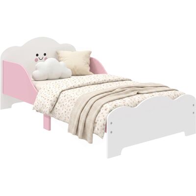 JHY DESIGN Cama Infantil De 70 X 140 Cm, Con Barandilla De Seguridad Y Somier De Láminas De Madera, Color Rosa (colchón No Incluido). JHY DESIGN Cama Infantil De 70 X 140 Cm, Con Barandilla De Seguridad Y Somier De Láminas De Madera, Color Rosa (colchón No Incluido).
