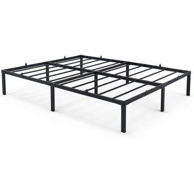 AKORD Cama Plegable De Metal 140x190 Cm Cama De Invitados Ahorra Espacio Con Estructura Y Somier De Láminas Negro 9 Patas 20 Láminas AKORD Cama Plegable De Metal 140x190 Cm Cama De Invitados Ahorra Espacio Con Estructura Y Somier De Láminas Negro 9 Patas 20 Láminas