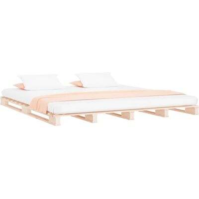 vidaXL Marco de cama de madera maciza de pino 120x190 cm 4FT Doble Pequeña vidaXL Marco de cama de madera maciza de pino 120x190 cm 4FT Doble Pequeña
