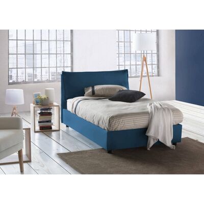 Cama Agata - Contenedor, Tela, 120x200 cm, Made in Italy Cama Agata - Contenedor, Tela, 120x200 cm, Made in Italy