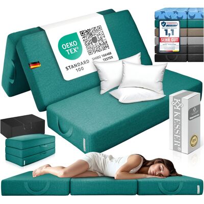 Kesser® Colchón Plegable, 15 Cm - 160 X 195 X 15 Cm, Verde Oscuro Kesser® Colchón Plegable, 15 Cm - 160 X 195 X 15 Cm, Verde Oscuro